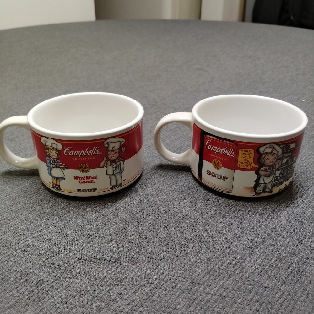 Vintage Campbell’s Soup Mugs Set of 2 Westwood 1998 Campbell's Kids 12oz Mugs - Picture 3 of 7